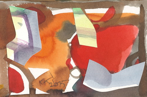 Cartoon: Abstract autumn. Triptych (medium) by Kestutis tagged postcard,kestutis,lithuania,abstract,autumn