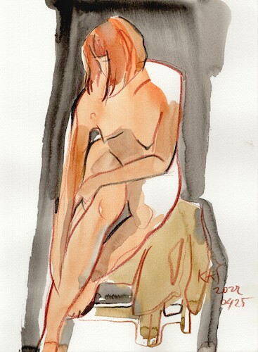 Cartoon: Artists and models. Sketches (medium) by Kestutis tagged art,kunst,sketch,model,kestutis,lithuania