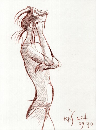 Cartoon: Artists plus models 1 (medium) by Kestutis tagged artist,sketch,model,kestutis,lithuania