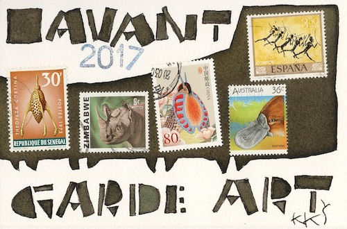 Cartoon: AVANT GARDE ART (medium) by Kestutis tagged dada,postcard,mail,art,comic,kestutis,lithuania,avantgarde