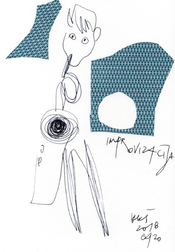 Cartoon: Concert (medium) by Kestutis tagged concert,sketch,kestutis,lithuania,art,kunst