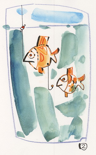 Cartoon: FISHING and POLITICS (medium) by Kestutis tagged fishing,and,politics