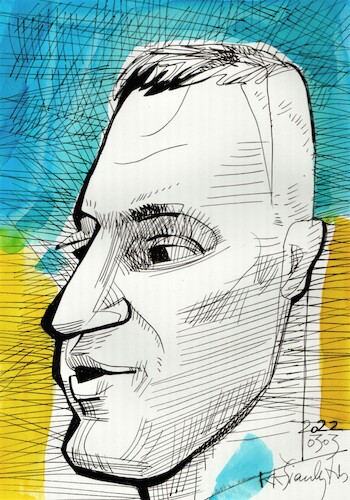 Cartoon: Klitschko. Mayor of Kyiv (medium) by Kestutis tagged putin,russia,war,ukraine,sketch,kyiv,kestutis,lithuania