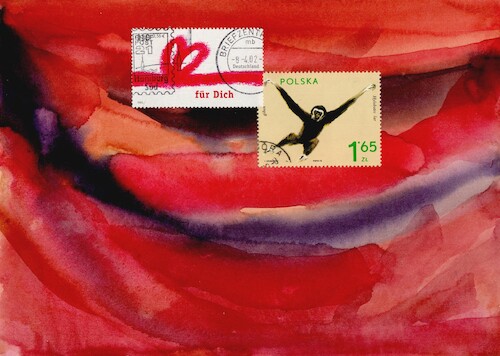 Cartoon: Life balance (medium) by Kestutis tagged dada,llfe,balance,art,kunst,briefmarke,kestutis,lithuania