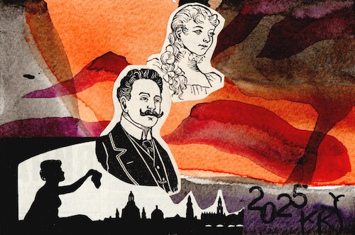 Cartoon: Noosphere problems (medium) by Kestutis tagged noosphere,problems,graphic,novel,dada,postcard,art,kunst,man,woman,kestutis,lithuania