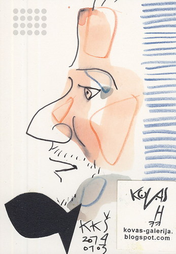 Cartoon: Sketch. Profile 1. (medium) by Kestutis tagged kestutis,mail,sketch,portrait,postcard,profile,lithuania