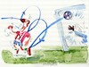 Cartoon: A fatal ricochet (small) by Kestutis tagged fatal,ricochet,football,world,cup,qatar,fifa,2022,kestutis,lithuania,soccer
