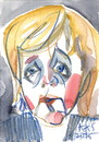 Cartoon: Angela Merkel in Moskau (small) by Kestutis tagged angela merkel moskau putin germany france moscow eu europe watercolor portrait caricature russia ukraine hollande