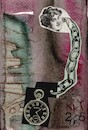 Cartoon: Beauty and time (small) by Kestutis tagged beauty,time,clock,cosmetics,kestutis,lithuania,dada,postcard,art,kunst