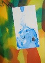Cartoon: Blue dog (small) by Kestutis tagged dog,dada,mail,art,postcard,kestutis,lithuania