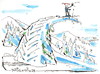 Cartoon: Winter Olympic. Alpine skiing (small) by Kestutis tagged winter,sports,olympic,alps,skiing,mountain,snow,tree,nature,photography,communication,kestutis,lithuania,2014,sochi