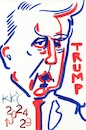 Cartoon: Donald Trump (small) by Kestutis tagged election,discussion,debate,donald,trump,sketch,postcard,kestutis,lithuania,usa