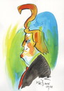Cartoon: D.Trump. Big question (small) by Kestutis tagged big question trump clinton usa kestutis lithuania