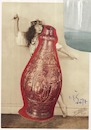 Cartoon: Ewer with the Muses (small) by Kestutis tagged ewer,muses,dada,postcard,theater,actor,art,kunst,kestutis,lithuania