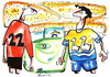 Cartoon: FOOTBALL AND NUMEROLOGY (small) by Kestutis tagged soccer football numerology fußball fussball 2012 euro swan schwan bird vogel