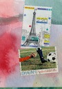 Cartoon: International football match (small) by Kestutis tagged football postcard dada kestutis soccer lithuania paris