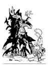 Cartoon: Old stump. Task (small) by Kestutis tagged old stump education kinder children kids kind child task kestutis lithuania adventures face gesicht