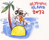 Cartoon: OLYMPIC ISLAND. Marathon (small) by Kestutis tagged olympic island marathon athletics greece sport london strip ocean palm 2012 summer kestutis siaulytis lithuania desert