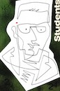 Cartoon: One-line portrait 2 (small) by Kestutis tagged oneline,portrait,dada,postcard,kestutis,lithuania,art,kunst