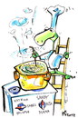 Cartoon: OPTIONS (small) by Kestutis tagged turtle hurricane sandy katrina hurrikan paloma isabel diana name rita options settings food pirate küche kitchen kestutis siaulytis adventure