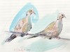 Cartoon: Plein air (small) by Kestutis tagged pleinair,dove,kestutis,lithuania,spring,sketch,watercolor