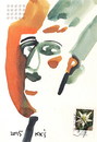Cartoon: poet (small) by Kestutis tagged poet portrait dada postcard art kunst kestutis lithuania