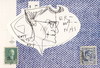 Cartoon: Portrait G (small) by Kestutis tagged dada postcard sketch kestutis lithuania portrait