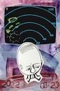 Cartoon: Putins neurological disorder 3 (small) by Kestutis tagged putin war russia russland ukraine dada postcard kestutis lithuania