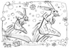 Cartoon: Racing to Santa Claus (small) by Kestutis tagged color yourself racing santa claus kestutis lithuania snowflakes schneeflocken hare hase weihnachten christmas