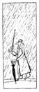 Cartoon: RAIN. Absent - minded (small) by Kestutis tagged rain minded kestutis siaulytis lithuania sluota umbrella