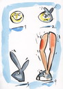 Cartoon: SMILE METAMORPHOSIS (small) by Kestutis tagged smile,metamorphosis,hare,hase,woman,frau,feme,girl,man,slippers,pantoffeln