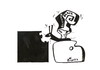 Cartoon: Black square. Snail Diet (small) by Kestutis tagged diet,snail,schnecke,suprematism,malevich,kazimir,square,black,kestutis,lithuania,ernährung,kunst,art,painting,malerei