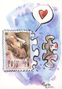 Cartoon: Stamp and Puzzle (small) by Kestutis tagged stamp puzzle kestutis adventure