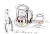 Cartoon: STREET CAFE (small) by Kestutis tagged sketch,cafe