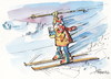 Cartoon: SUBWAY PASSENGER SKILLS (small) by Kestutis tagged bahn passenger ski snow sport winter kestutis buch book subway