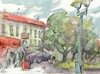 Cartoon: Vilnius in the summer 2 (small) by Kestutis tagged sketch,vilnius,kestutis,lithuania
