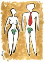 Cartoon: WOMAN AND MAN. EQUALITY (small) by Kestutis tagged pay,work,woman,man,europe