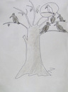 Cartoon: white crow (small) by Zoran tagged crow,white,loner,gossip,jealousy