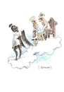 Cartoon: ohne Titel (small) by jiribernard tagged himmel,engel,gott,petrus,wolke,negerin,problem,nachdenken,überraschung,rarität,flügel