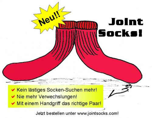 Cartoon: New! Joint Socks! (medium) by al_sub tagged socks,wear,clothing