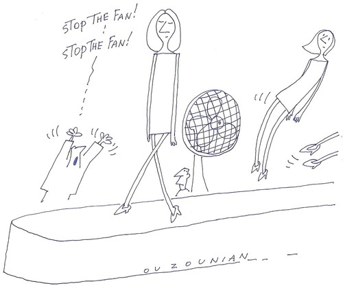 Cartoon: catwalk (medium) by ouzounian tagged fashions,anorexia,dieting,women,skinny,models,catwalk