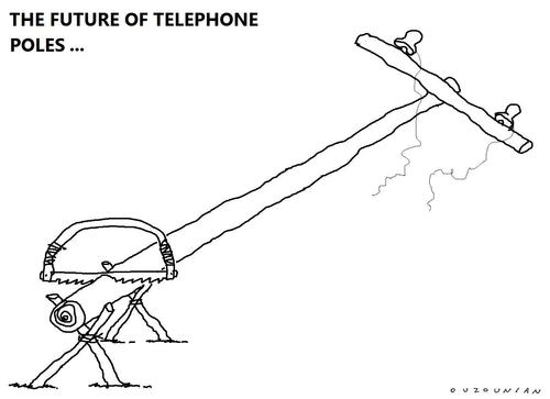 Cartoon: communication and stuff (medium) by ouzounian tagged communication,telephones,cellphones,progress