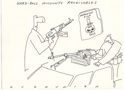 Cartoon: ouzounian (medium) by ouzounian tagged accounting,guns