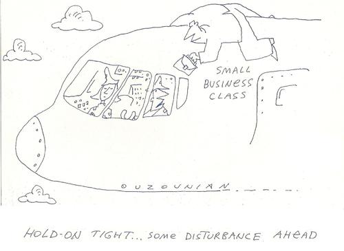 Cartoon: air travel and stuff (medium) by ouzounian tagged passengers,business,travel,airplanes