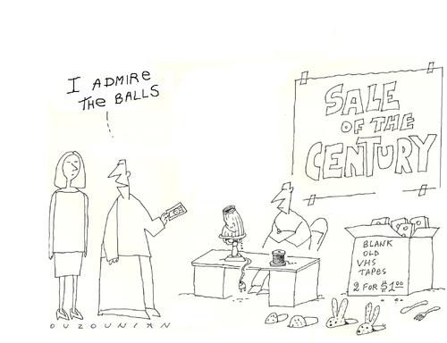Cartoon: garage sale of the century (medium) by ouzounian tagged yardsales,garagesales