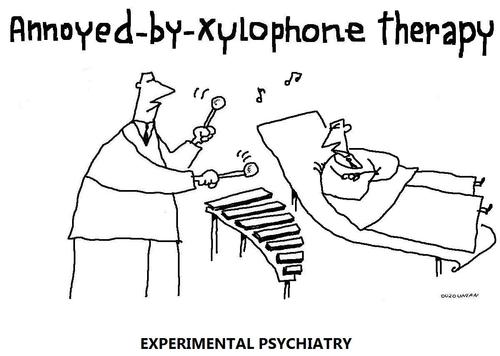 Cartoon: psychiatry and stuff (medium) by ouzounian tagged experimental,doctors,medicine,psychiatry,treatments