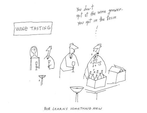 Cartoon: wine tasting and stuff (medium) by ouzounian tagged winetasting,wine,middleclass