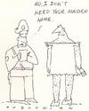 Cartoon: maiden name (small) by ouzounian tagged crossdressing,police,men,ticketing