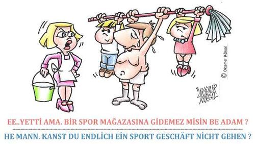Cartoon: Werbekarikatur-Wette (medium) by okoksal tagged sport