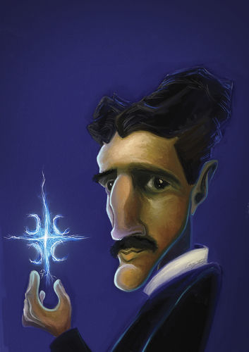 Cartoon: Nikola Tesla (medium) by StajevskiArt tagged nikola,tesla